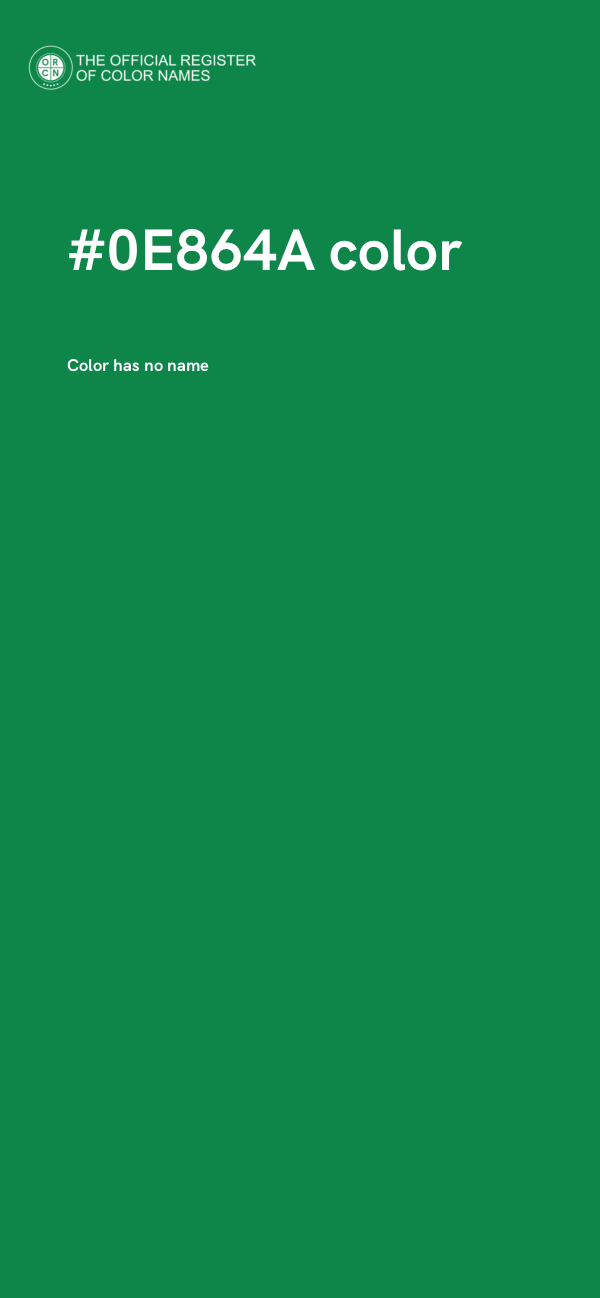 #0E864A color image