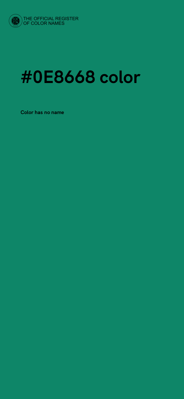 #0E8668 color image