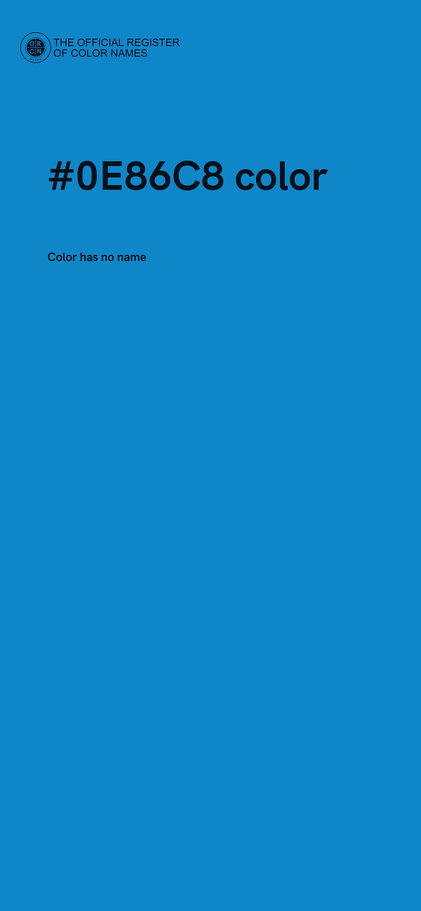 #0E86C8 color image