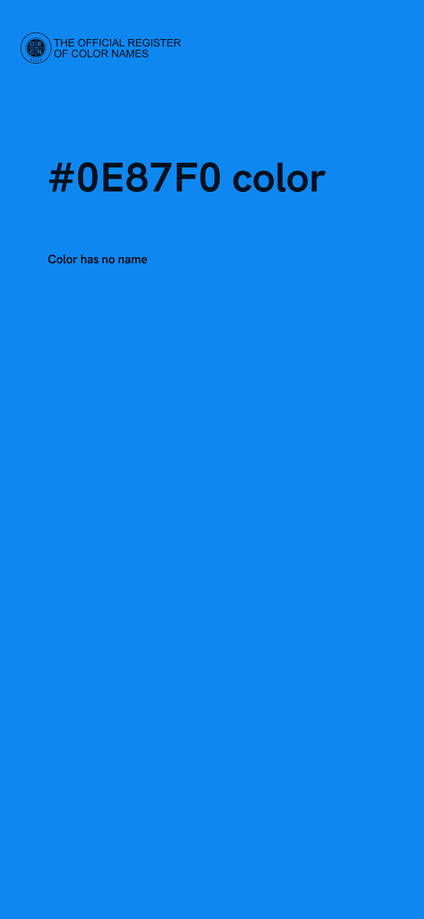 #0E87F0 color image