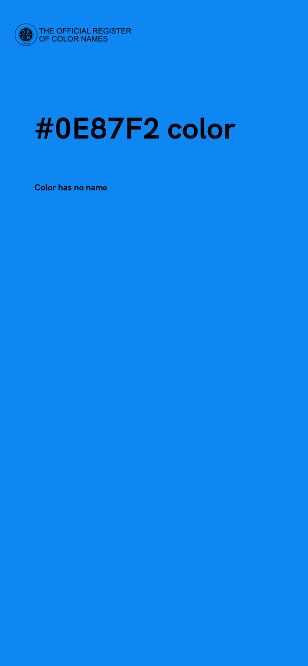#0E87F2 color image