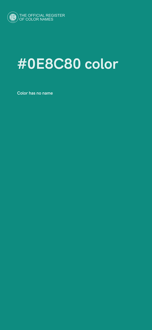#0E8C80 color image