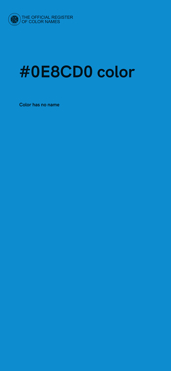 #0E8CD0 color image