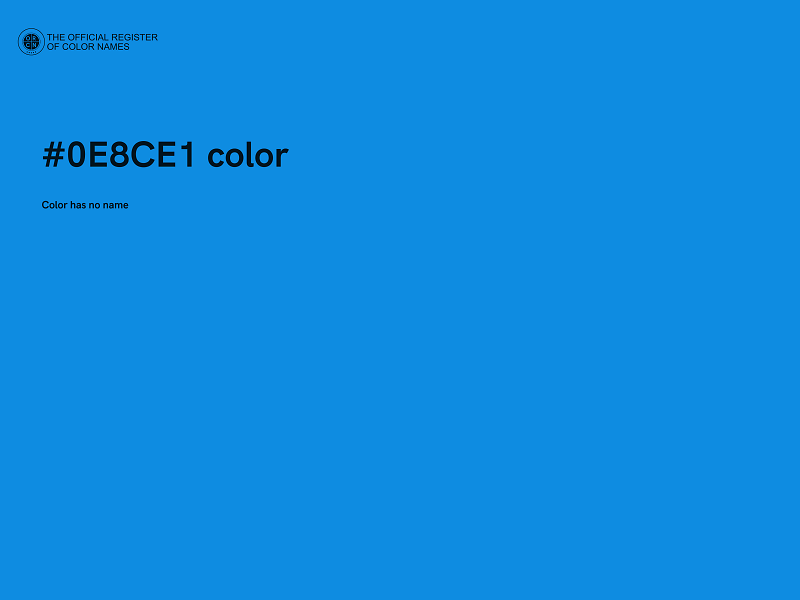 #0E8CE1 color image