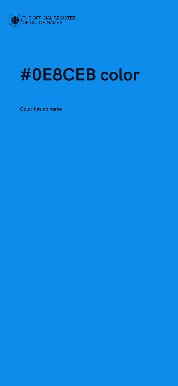 #0E8CEB color image