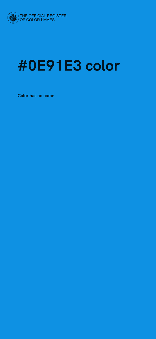 #0E91E3 color image