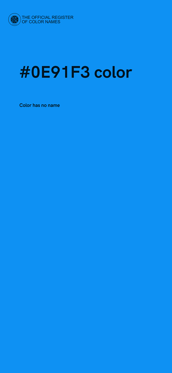 #0E91F3 color image