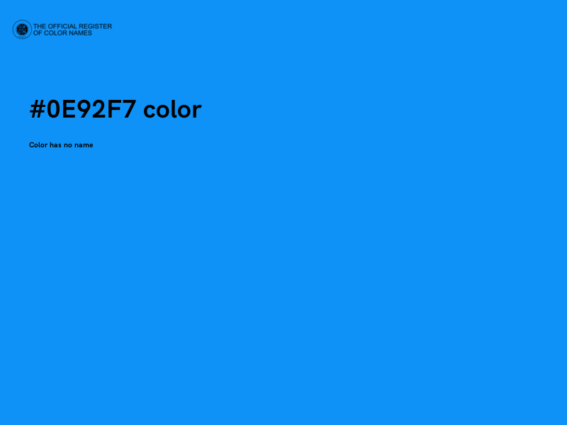 #0E92F7 color image