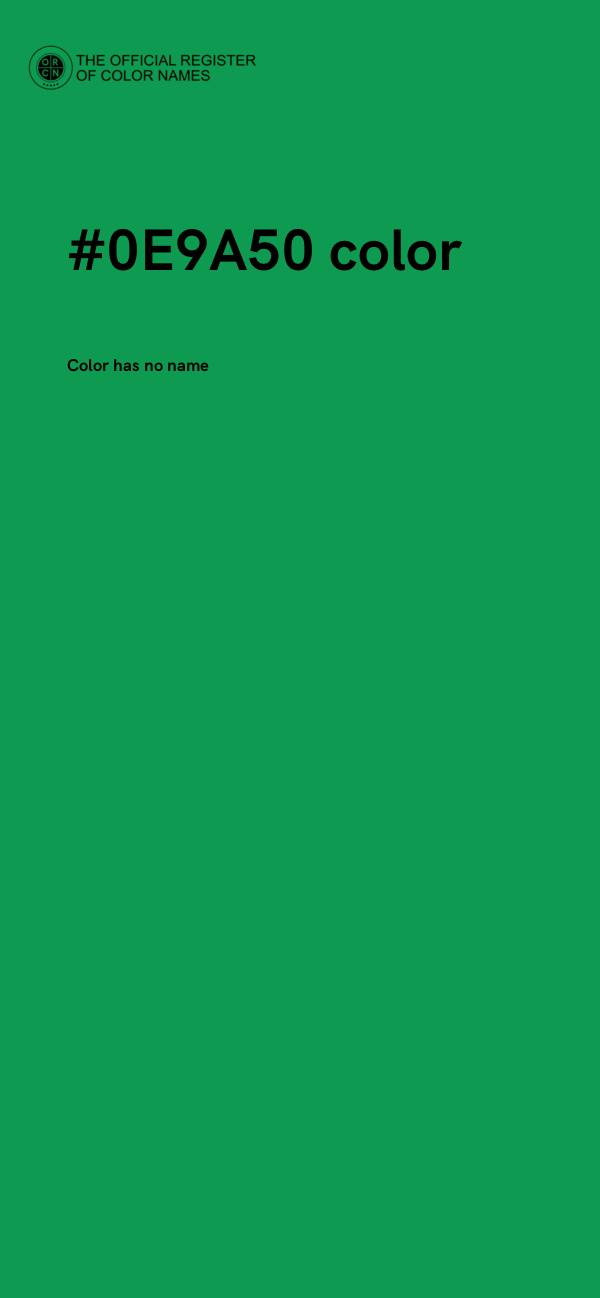 #0E9A50 color image