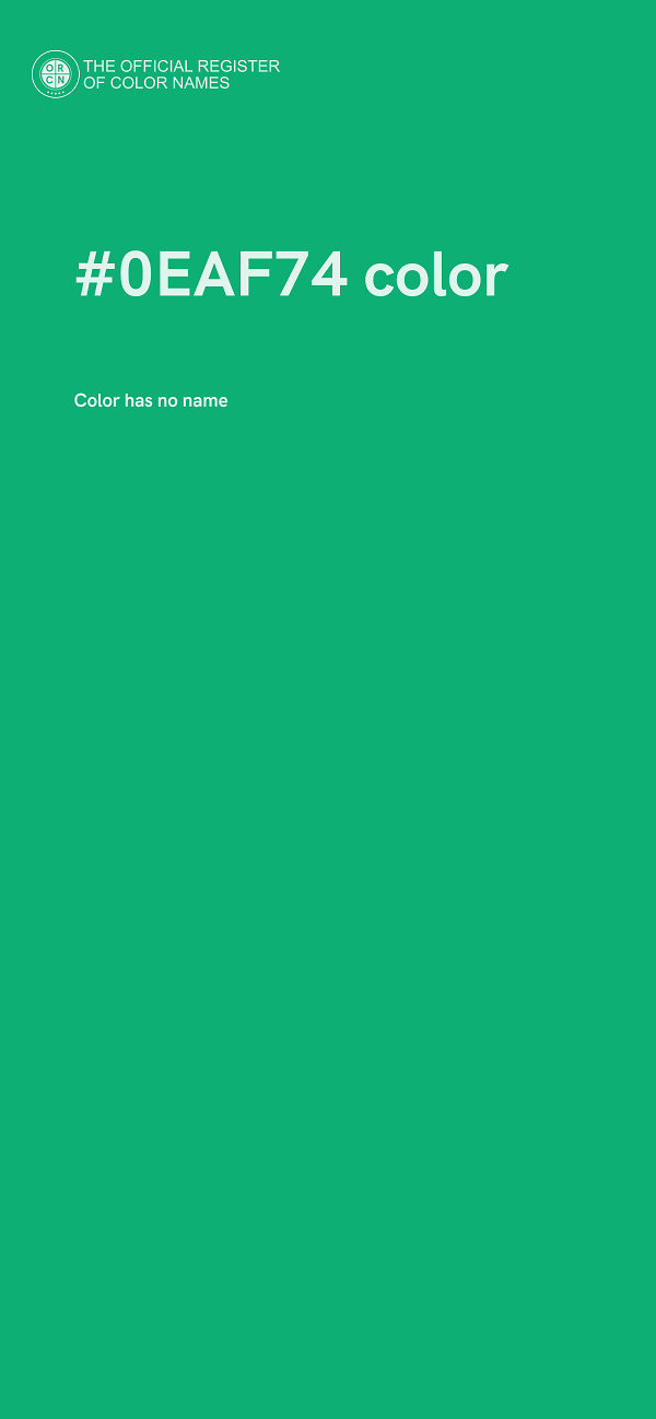 #0EAF74 color image