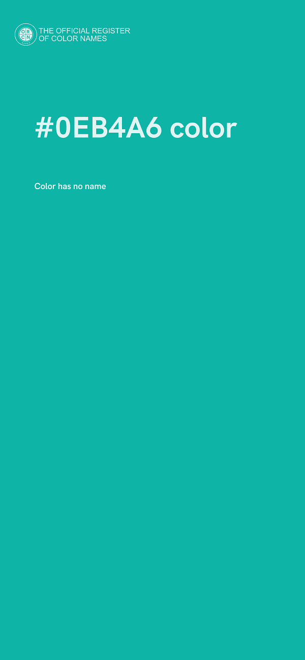 #0EB4A6 color image