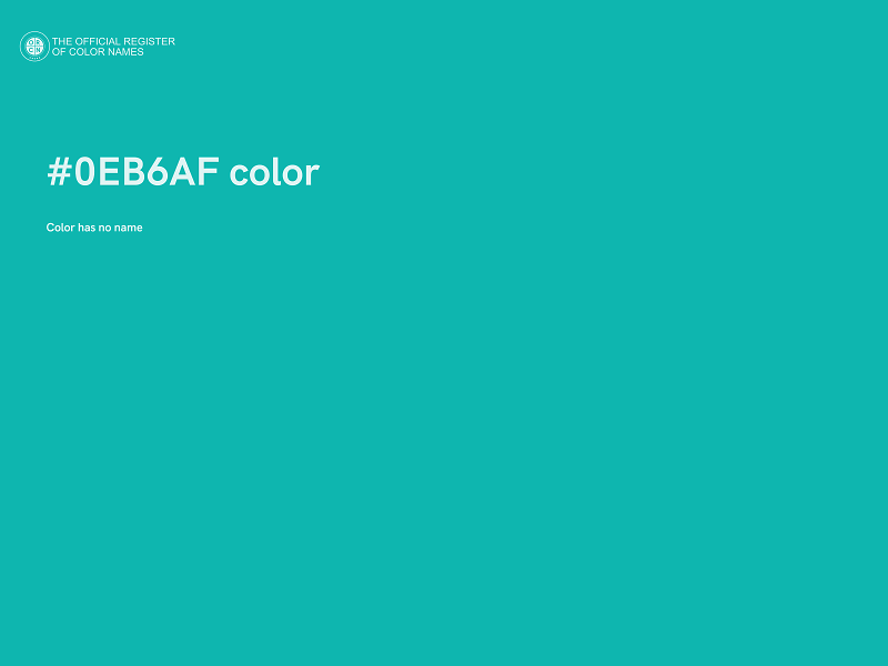 #0EB6AF color image