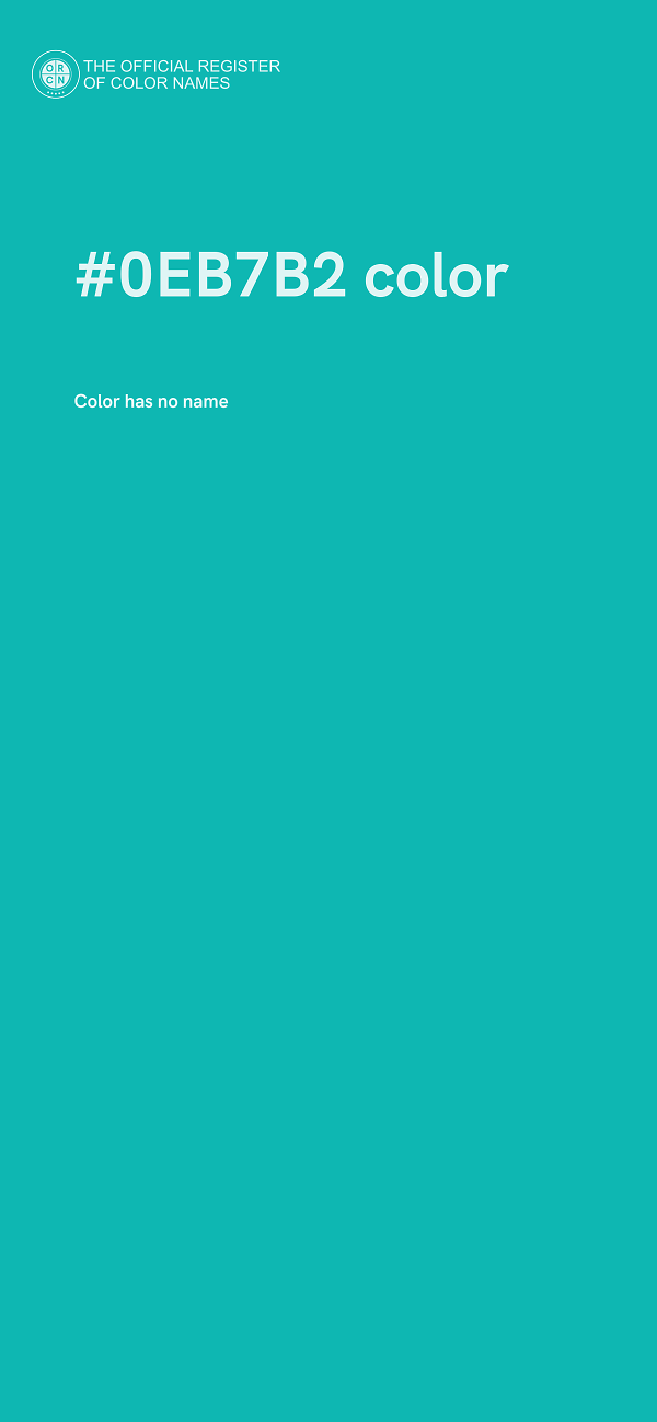 #0EB7B2 color image