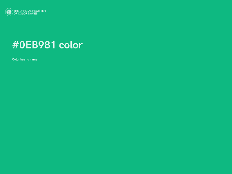 #0EB981 color image