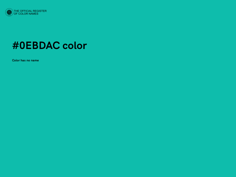 #0EBDAC color image