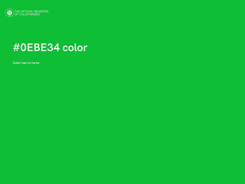 #0EBE34 color image