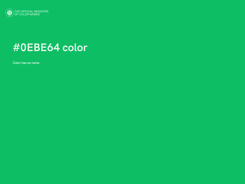 #0EBE64 color image