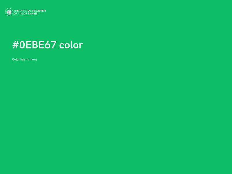 #0EBE67 color image