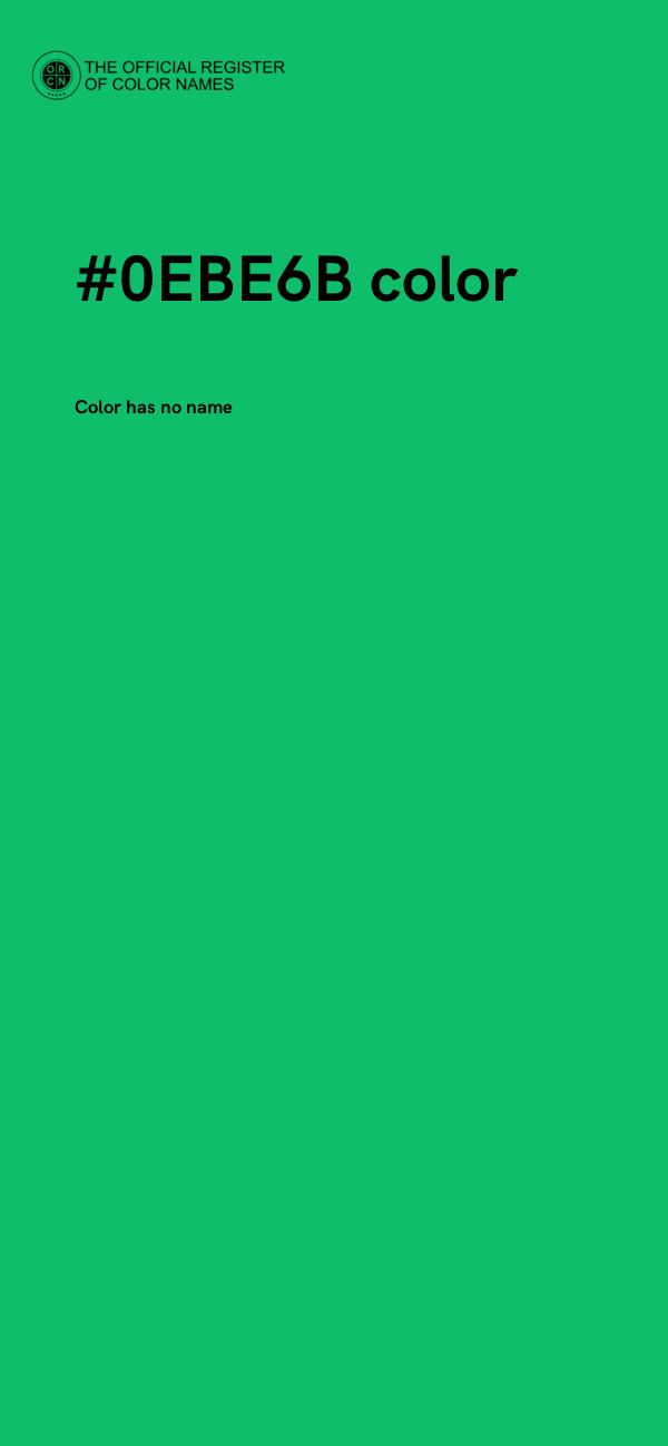 #0EBE6B color image