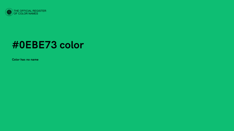 #0EBE73 color image