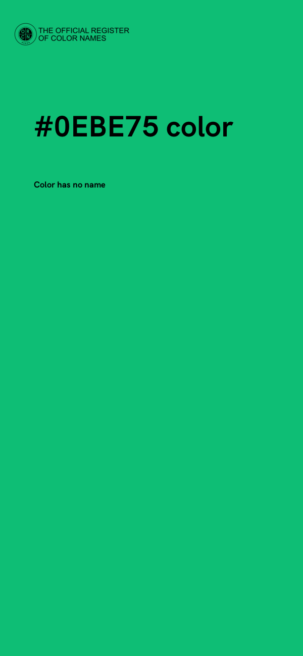 #0EBE75 color image