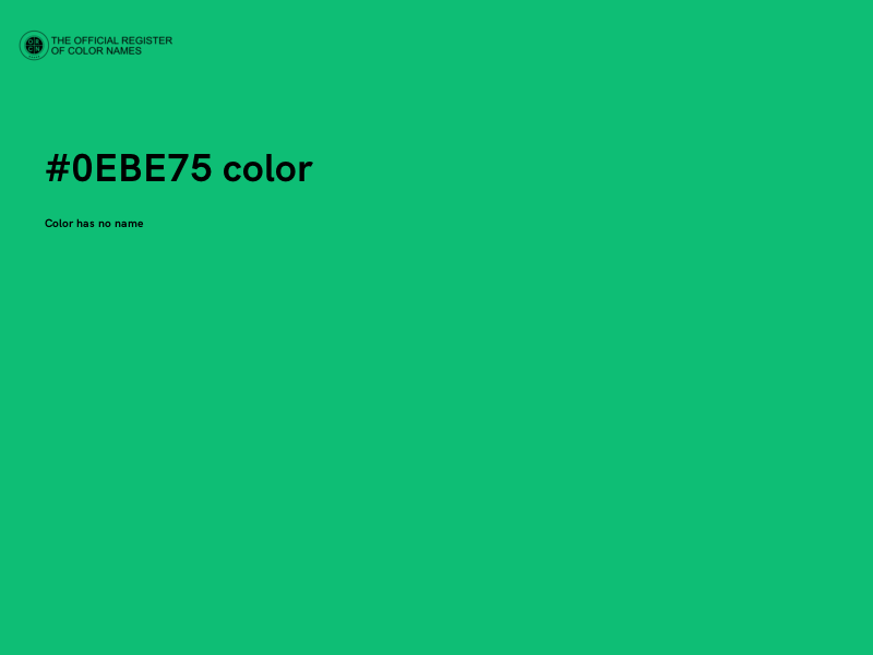 #0EBE75 color image