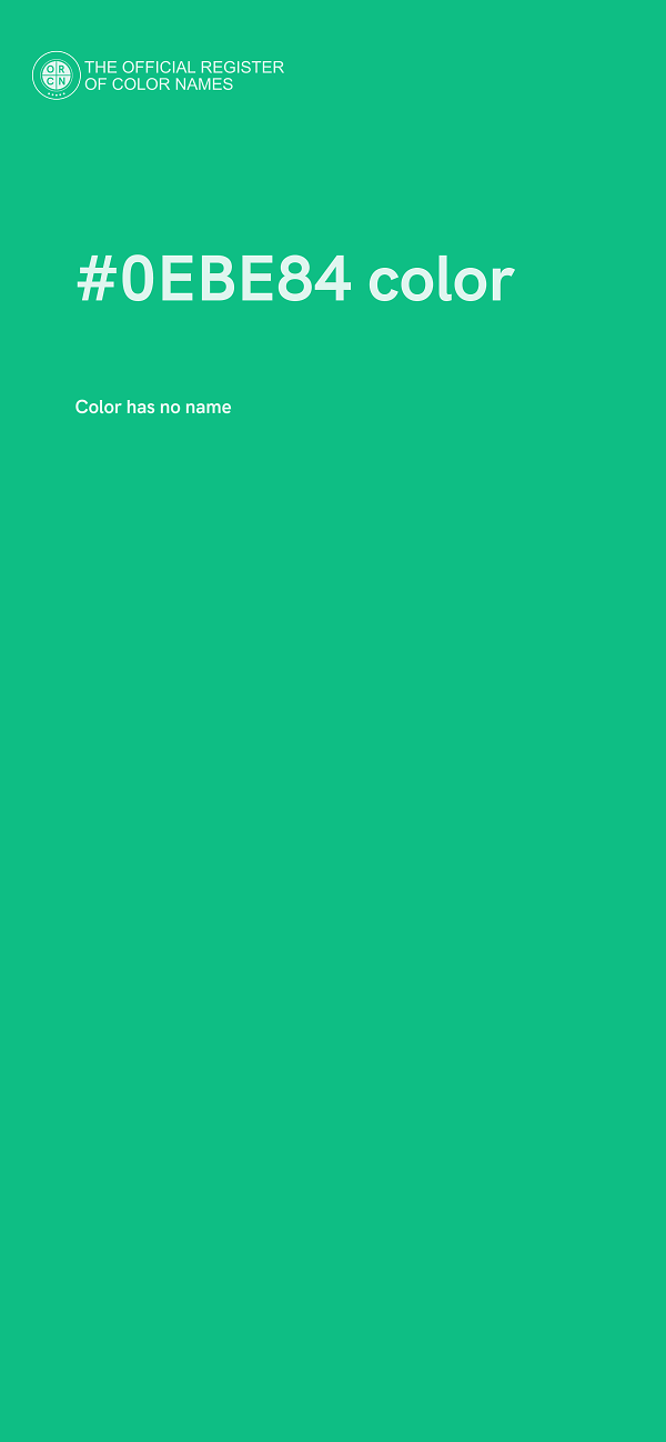 #0EBE84 color image