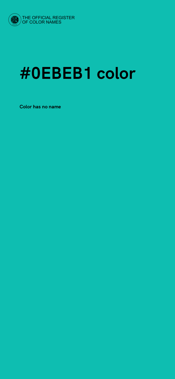 #0EBEB1 color image