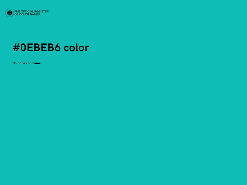 #0EBEB6 color image