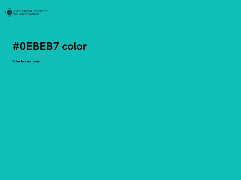 #0EBEB7 color image
