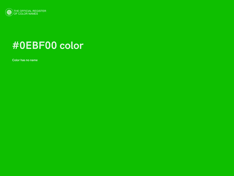 #0EBF00 color image