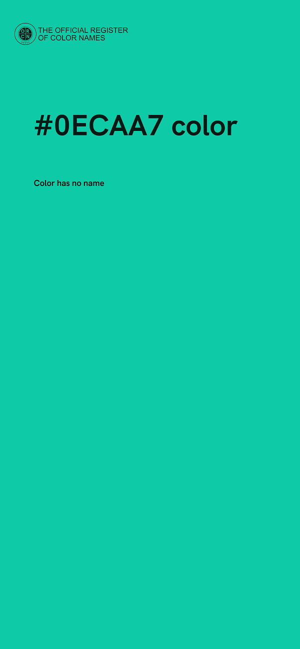 #0ECAA7 color image