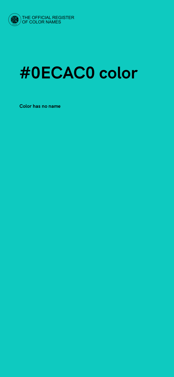 #0ECAC0 color image