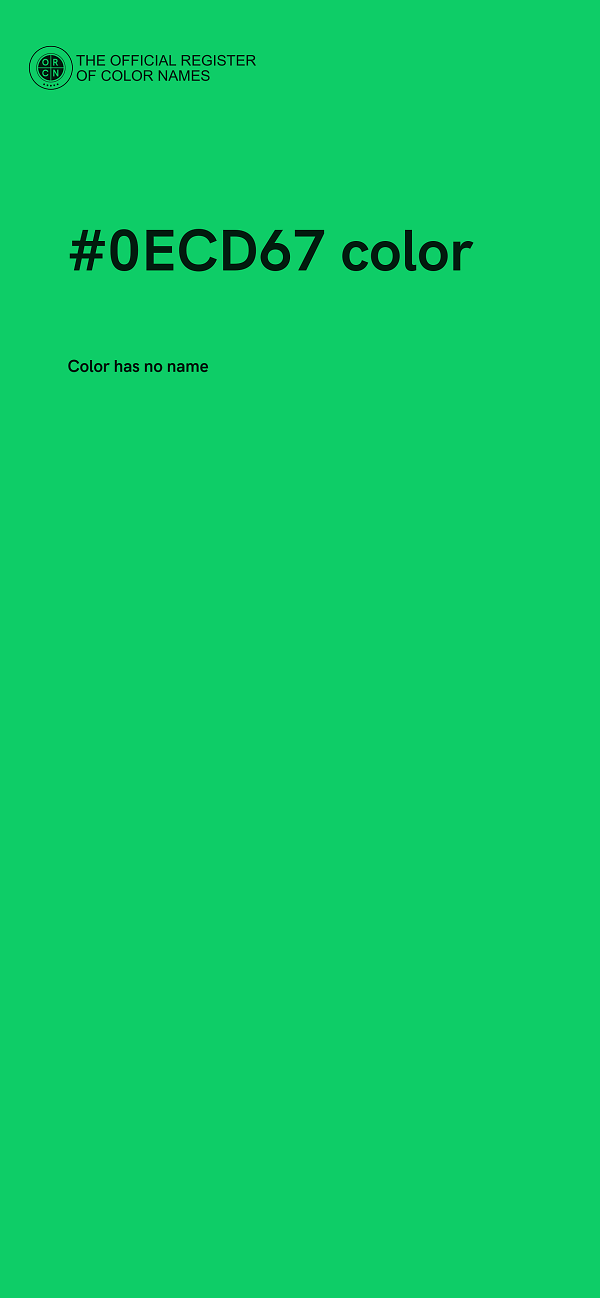#0ECD67 color image