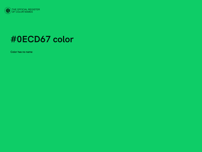 #0ECD67 color image