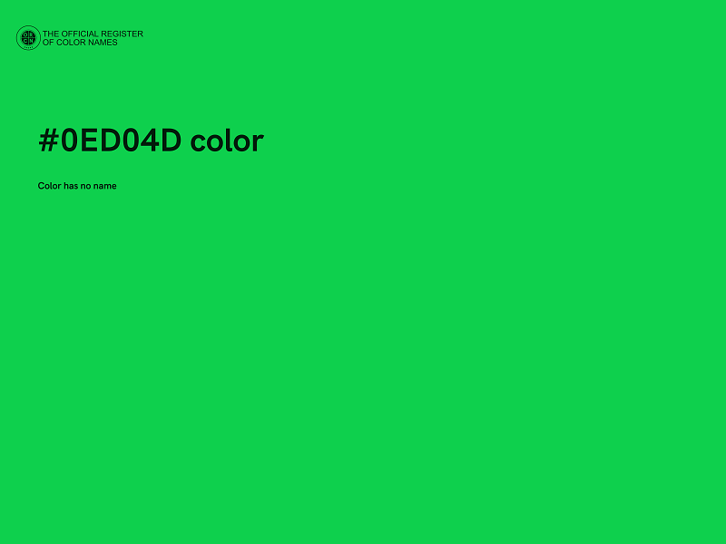 #0ED04D color image