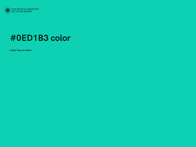 #0ED1B3 color image