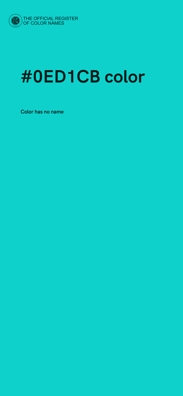 #0ED1CB color image