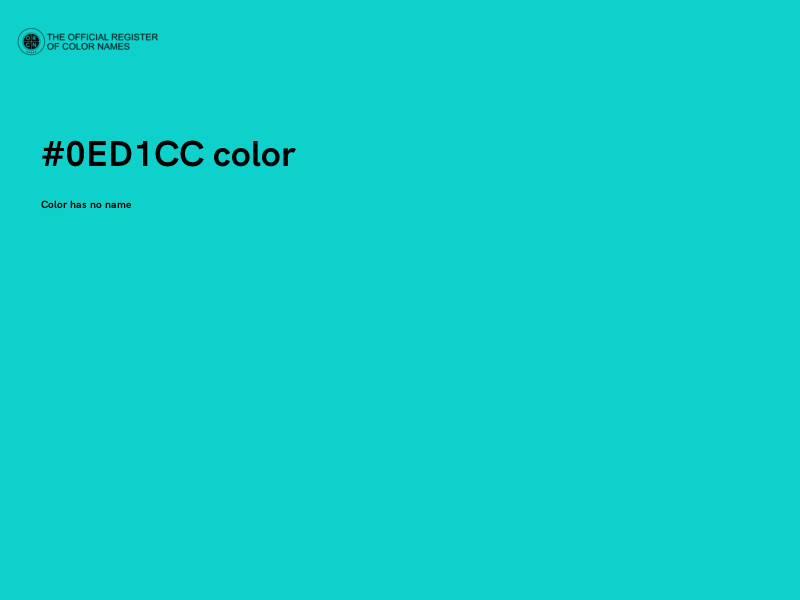 #0ED1CC color image