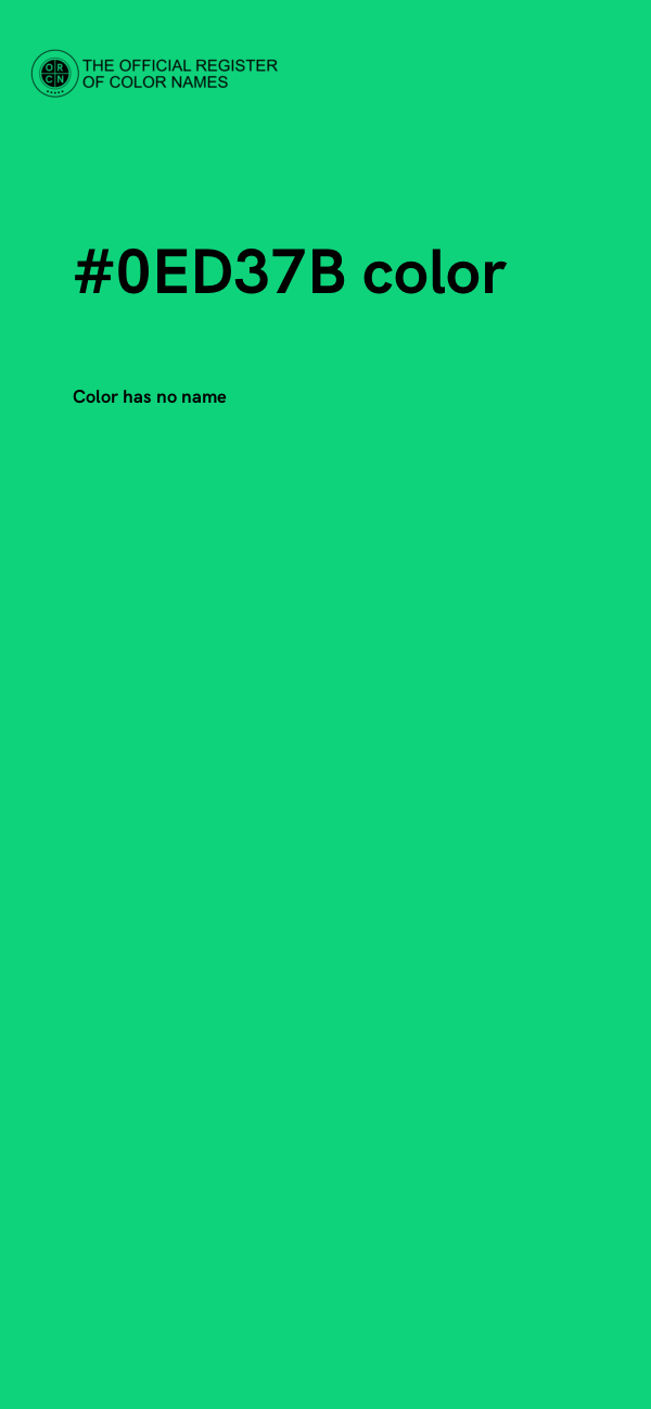#0ED37B color image