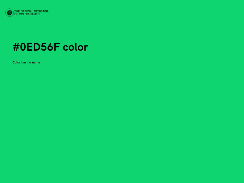 #0ED56F color image