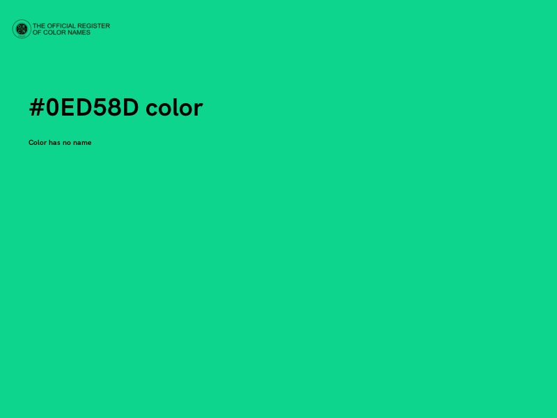 #0ED58D color image
