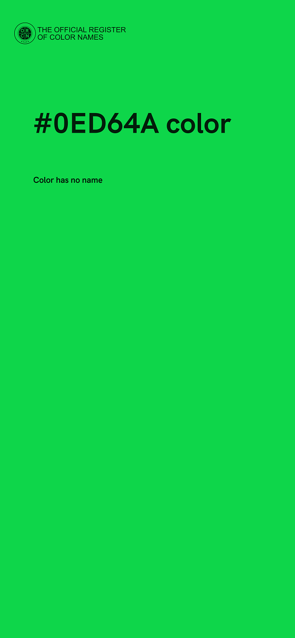 #0ED64A color image