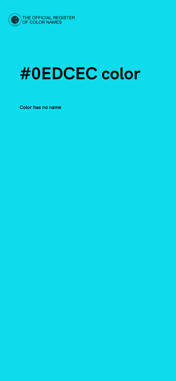 #0EDCEC color image