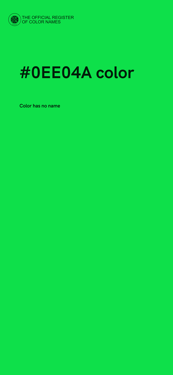 #0EE04A color image