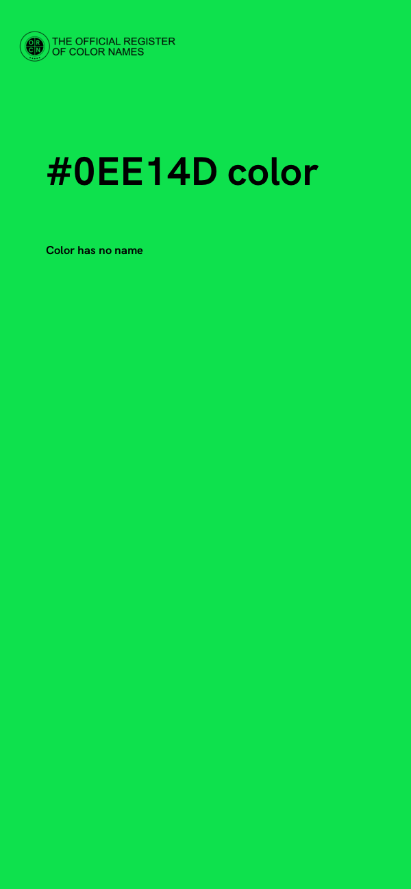 #0EE14D color image