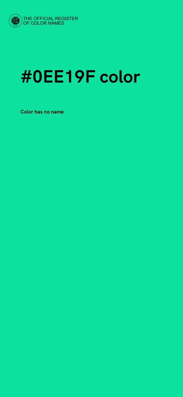 #0EE19F color image