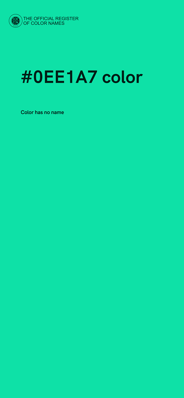 #0EE1A7 color image