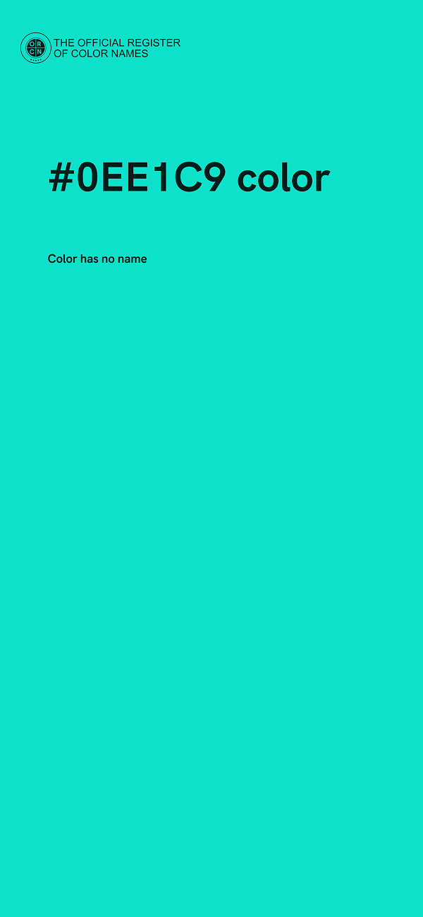 #0EE1C9 color image
