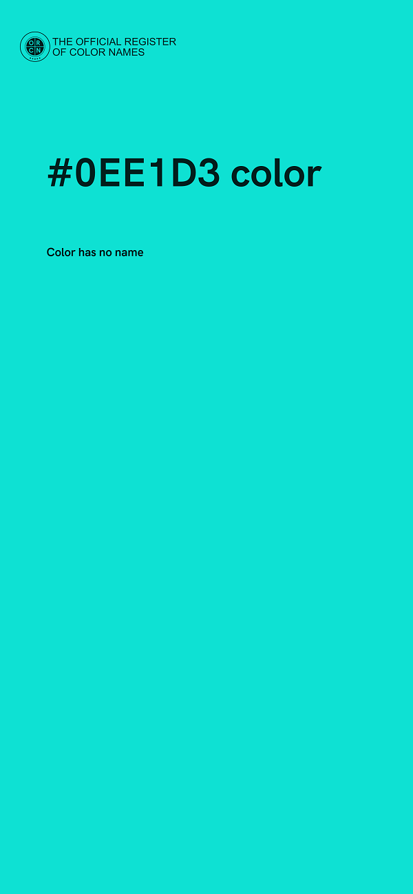 #0EE1D3 color image